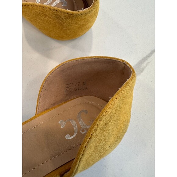 Ruffled Flats Mustard Yellow Suede size 9 boho travel ballerina EU 40 - Picture 10 of 14